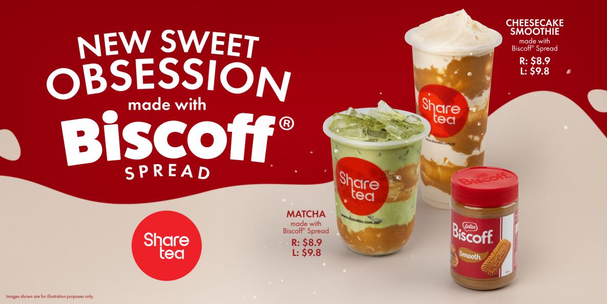 Sharetea NEW SWEET OBSESSION made with Biscoff SPREAD